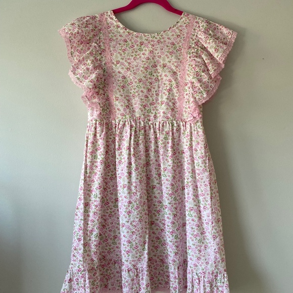 American girl x LoveShackFancy Floral Flutter Day Dress Girls Size 16 - Picture 5 of 7